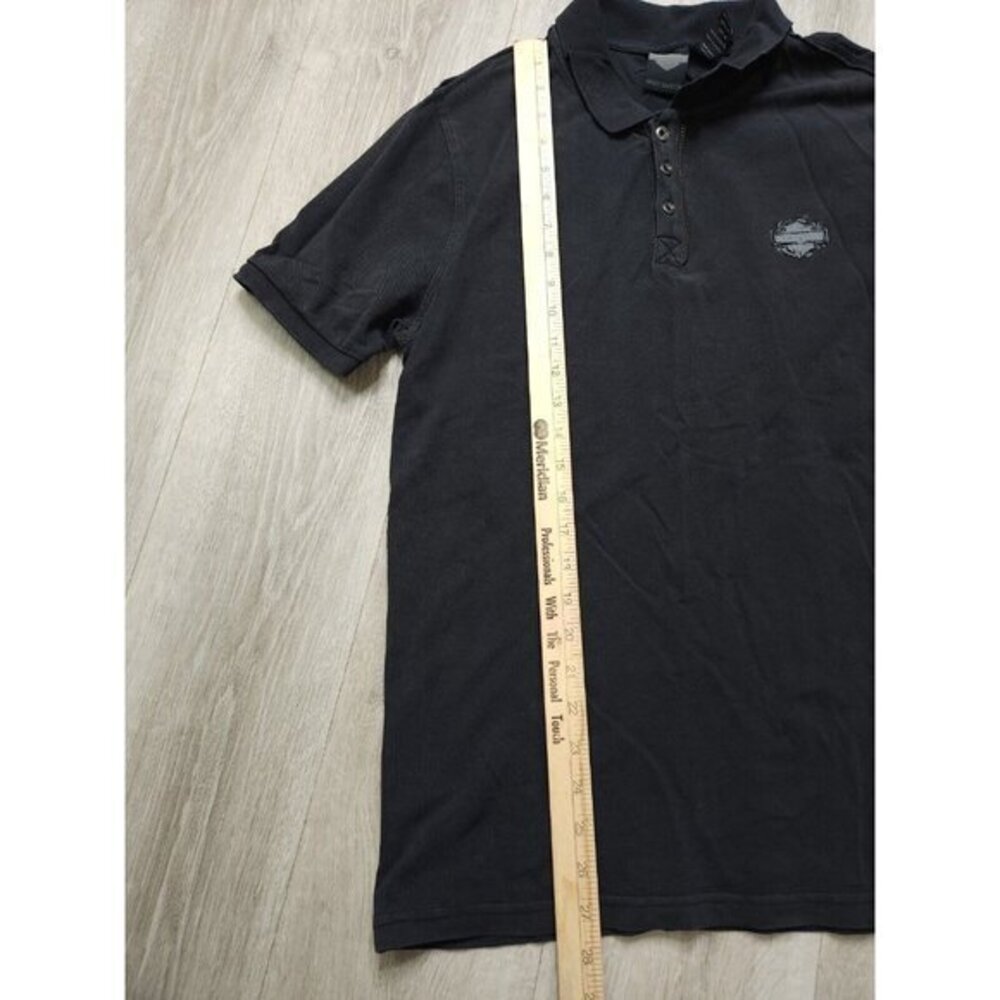 Vintage‎ Harley Davidson Short Sleeve Polo Shirt 1/4 Button Mens Medium - Picture 7 of 8